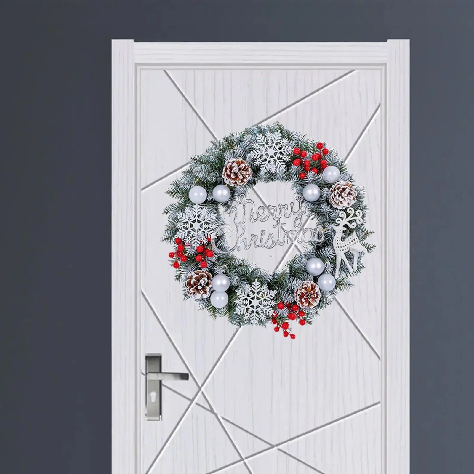 Corona de Navidad, decoración de puerta, decoración, corona navideña, corona de Navidad para Año Nuevo, chimenea, Festival, granja interior y exterior