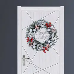 Corona navideña puerta interior exterior – Decoración festiva