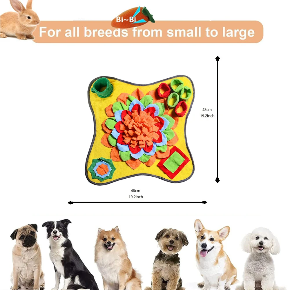 Estera para snuffle para perros, esteras de alimentación para mascotas, almohadilla para olfatear cachorros, rompecabezas interactivo, juguetes para entrenamiento de razas múltiples y liberación del estrés - imagen 2