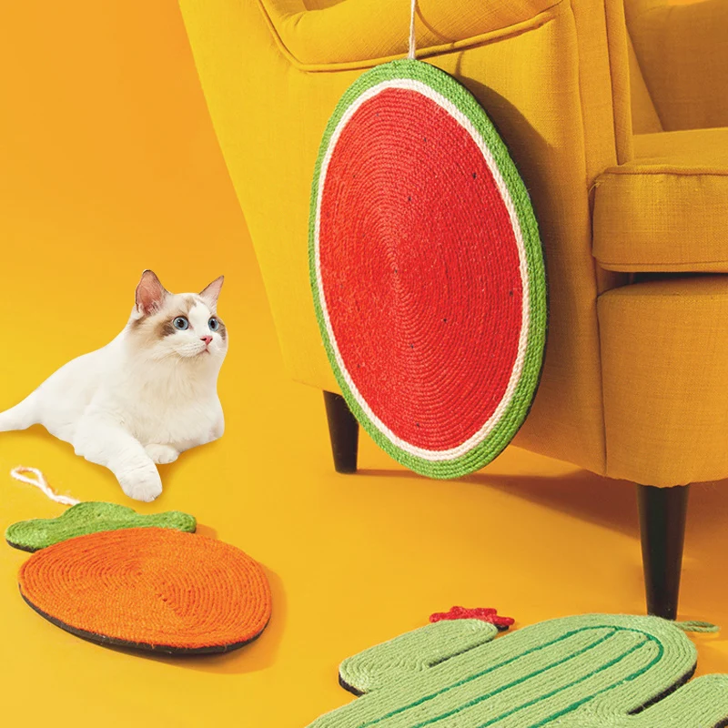 Alfombra rascadora para gatos, alfombrilla de Sisal Natural, suelo Horizontal para gatos, garras de molienda, protección de sofás y muebles - imagen 2