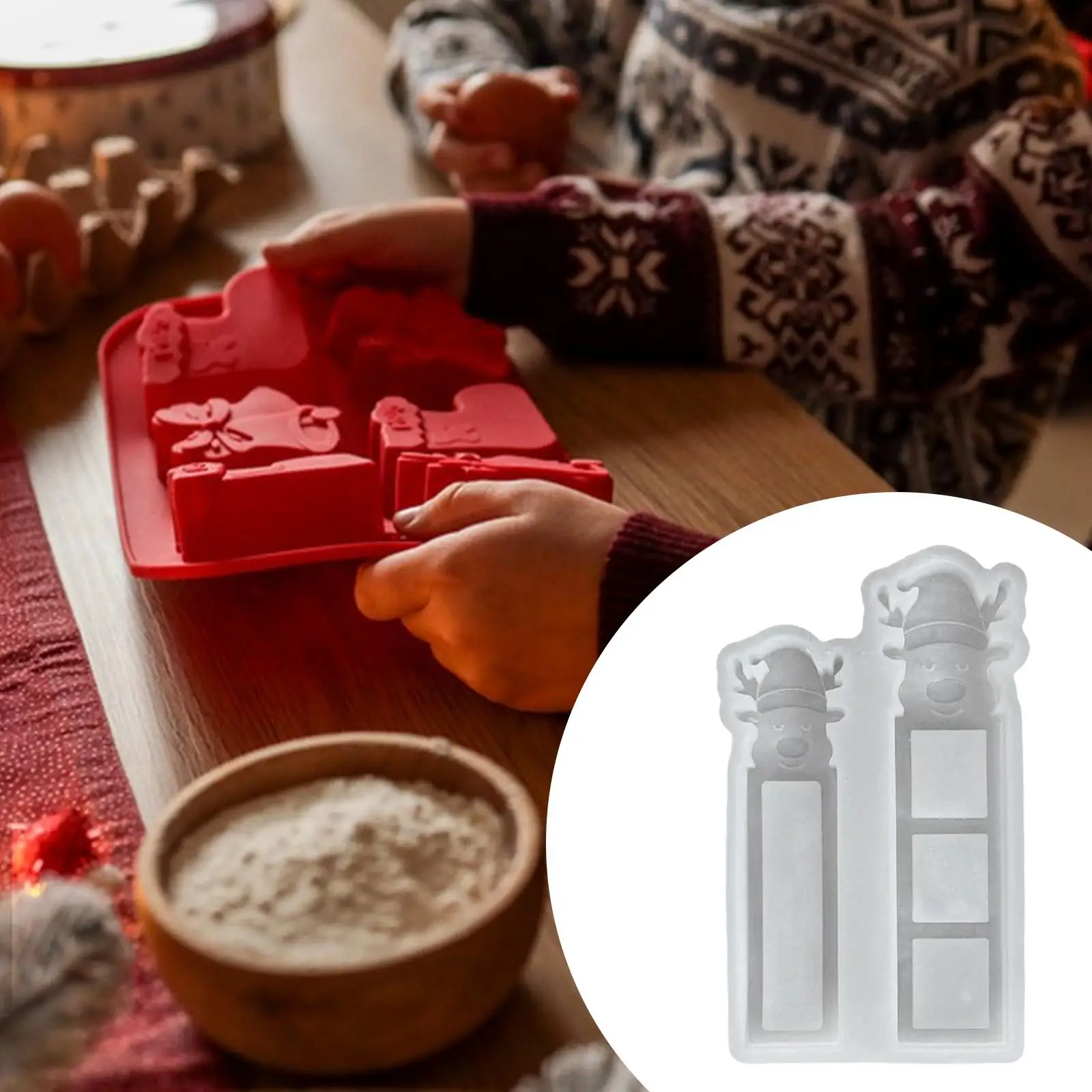 Christmas Candle Model for Candle Making Handmade Gift DIY Decorative Xmas Home Decor Christmas Ornament for Soap Plaster