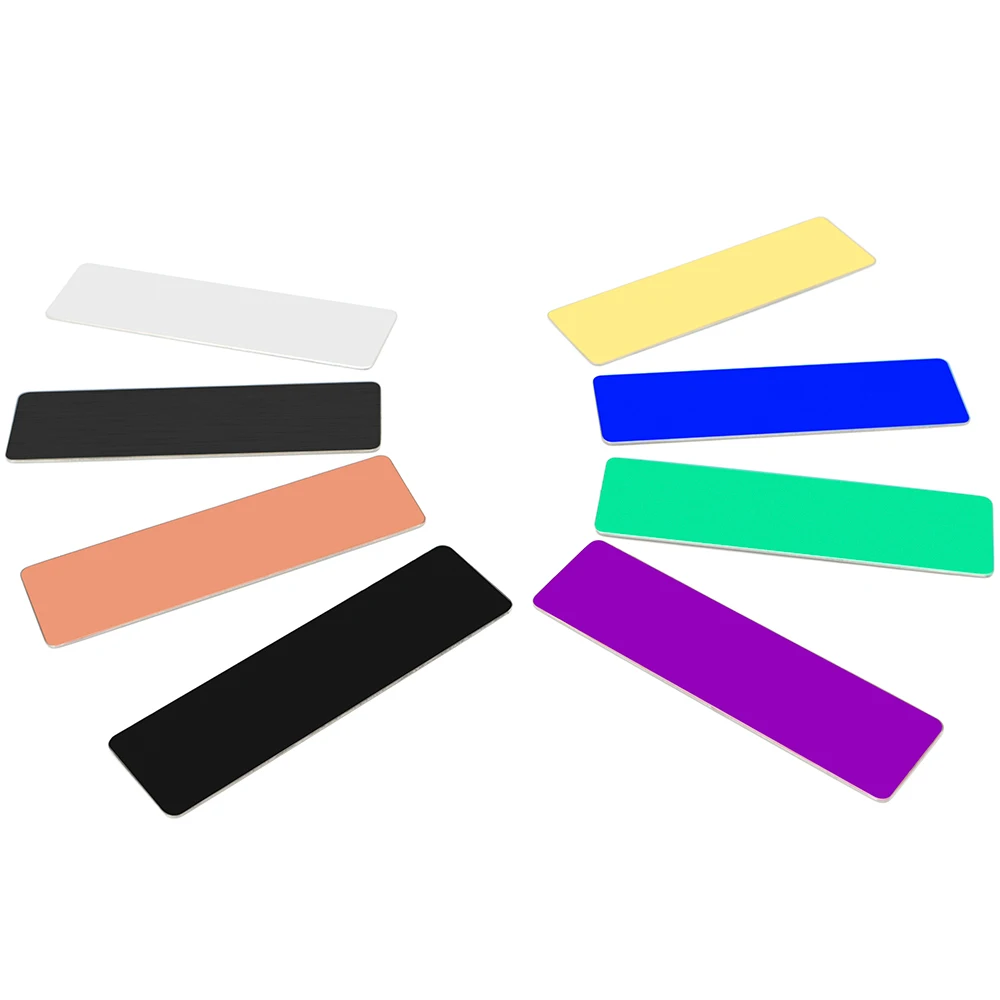 Venta al por mayor, 100 Uds., etiqueta de identificación de nombre de empleado de acero inoxidable, insignia de identidad de trabajo, estuche de negocios DIY, etiqueta de perro en blanco - imagen 4