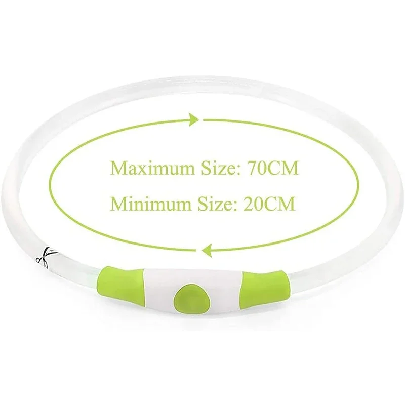 Resistente agua cortable TPU collar LED