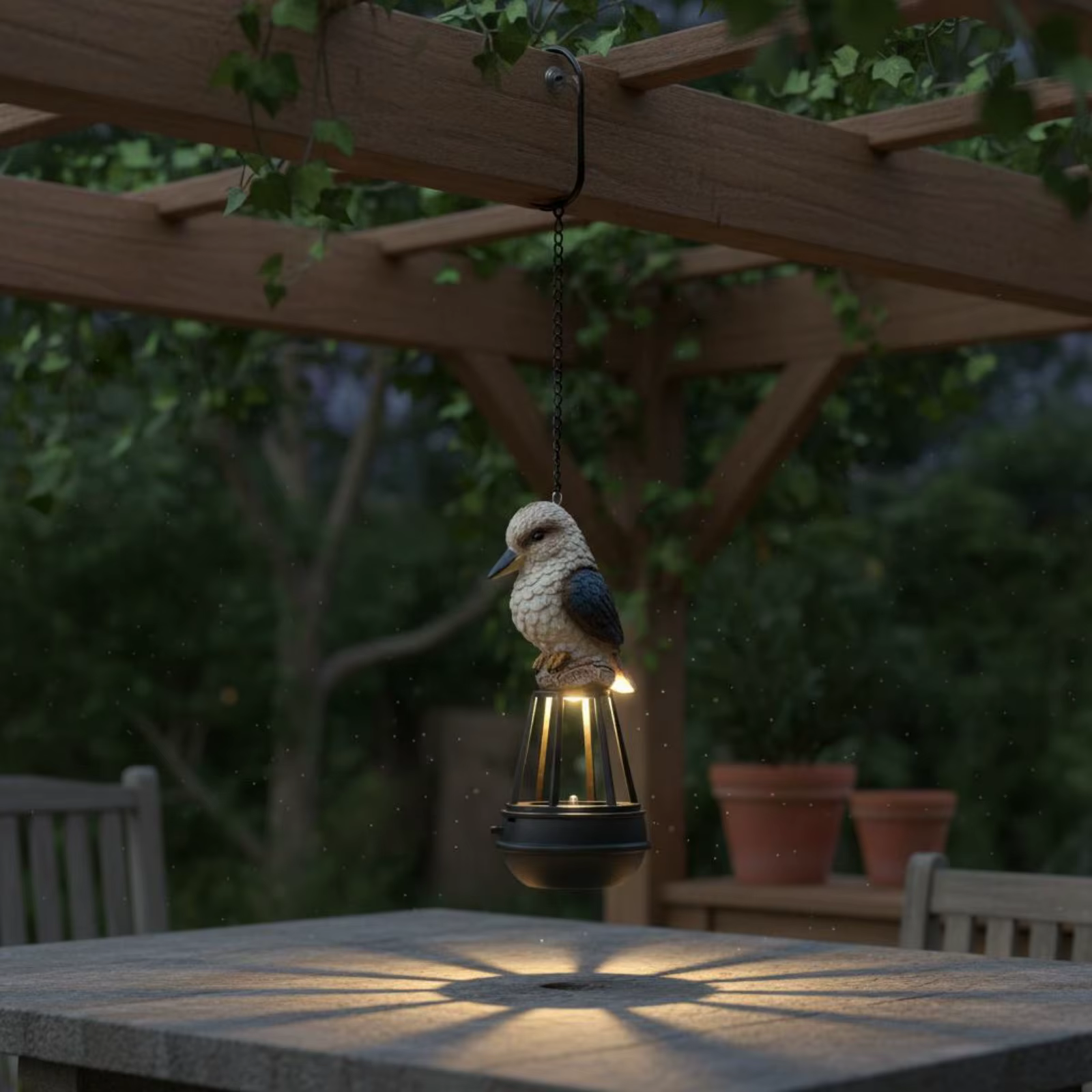 Lámpara solar colgante para aves – Iluminación exterior impermeable - imagen 4