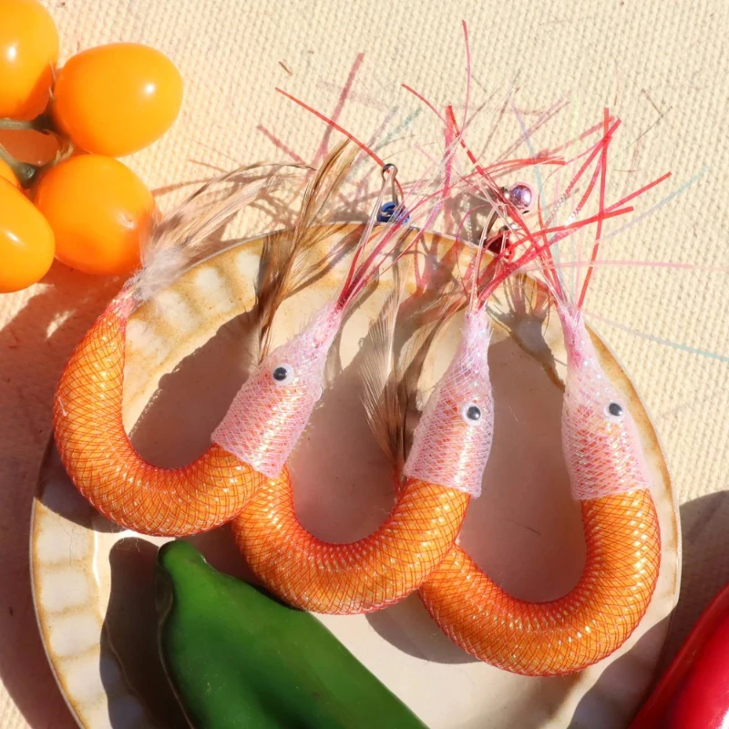 Cabezal de repuesto para camarones artificiales, palo para gato, pluma, juguete interactivo para gatito, mascota, 2 uds./3 uds. - imagen 3