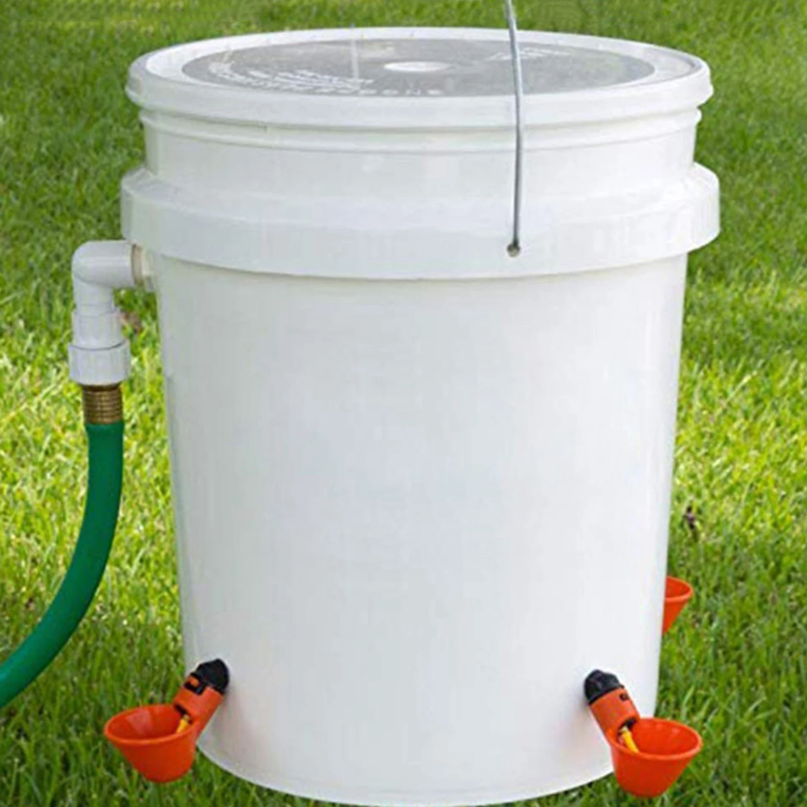 Bebederos de agua para aves de corral, 5 piezas, bebederos automáticos para pollos y gallinas, comedero para jaula, montaje colgante, suministros para animales de granja - imagen 2