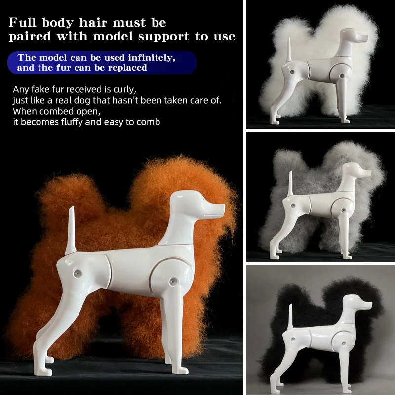 Simulación de mascotas, belleza del cabello, esteticista falso, práctica de perro, caniche estándar, esqueleto de cuerpo completo, modelo de perro para el cuidado de mascotas - imagen 3