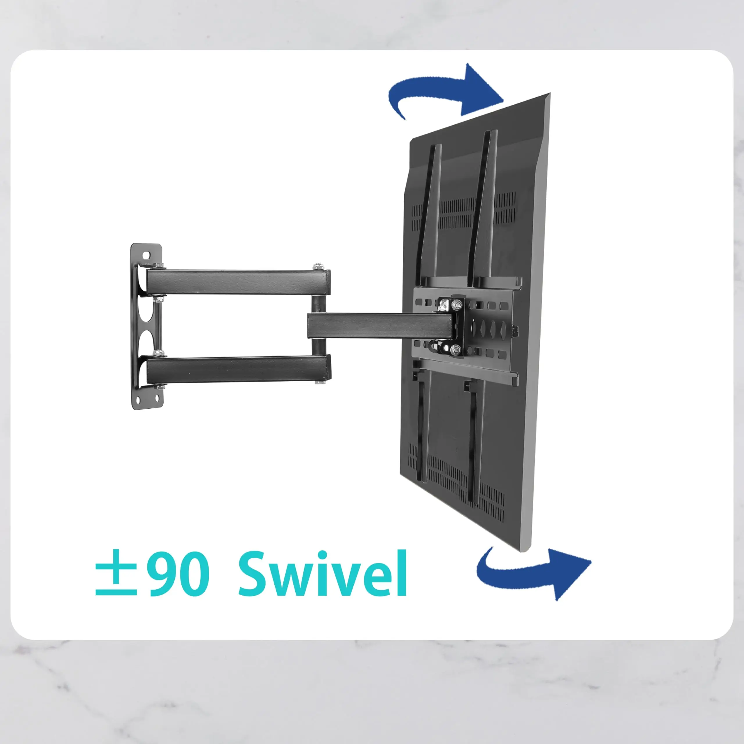 Soporte de pared para TV de movimiento completo para TV de 26-55 pulgadas, soporte flotante para TV, ajuste Horizontal de inclinación giratoria, soporte de pared para TV - imagen 3