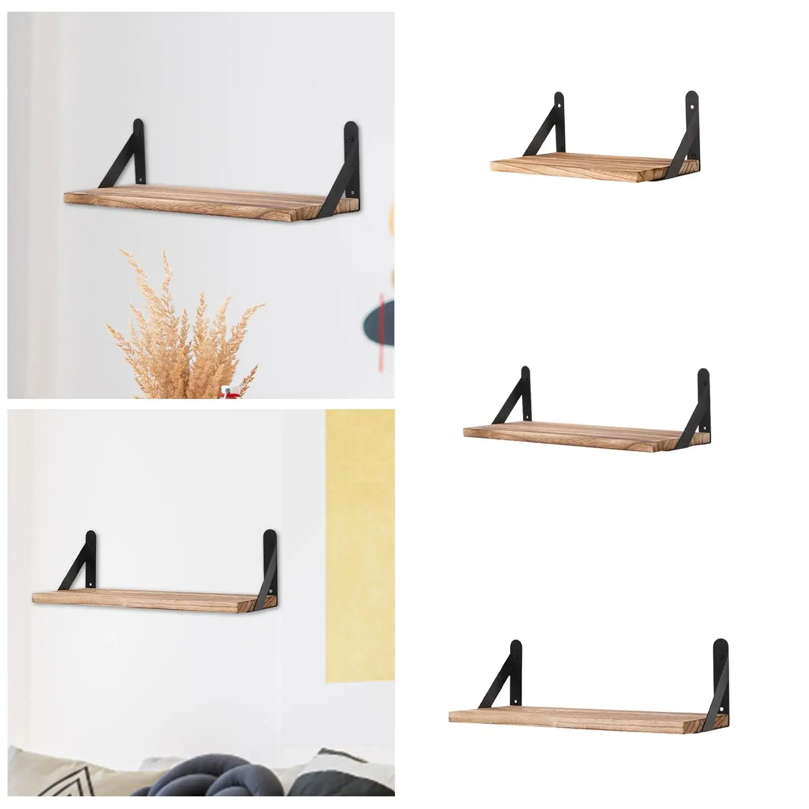 Hanging Bookshelf Office Home Furnishing Wooden Display Workshop Living Room Farmhouse Room Floating Shelf Wall Floating Shelf