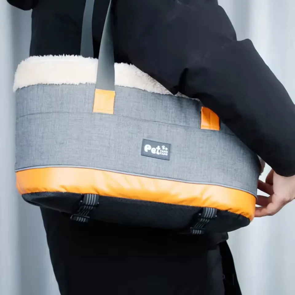 Asiento de coche portátil para mascotas, caja de consola transportadora de seguridad para viajes con alfombrilla antideslizante, cojín extraíble, accesorios para coche - imagen 3