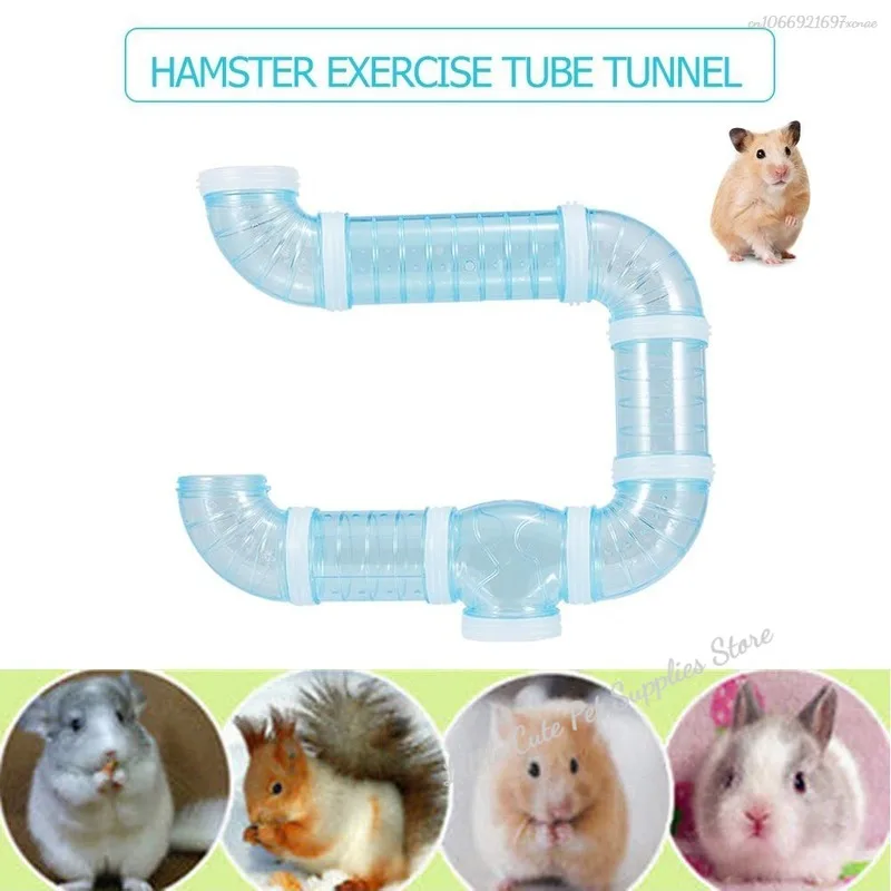Bonito juguete de túnel para hámster DIY, tubería de entrenamiento deportivo para mascotas, juguete de pasarela transparente, juego de hámster para mascotas, accesorios para animales pequeños - imagen 3
