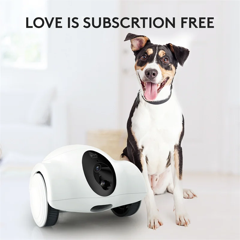 LMZOE-alimentador láser de comida, dispensador de 1080P, cámara HD para mascotas, perro y gato, casa completa, Robot móvil, Audio bidireccional, wifi, juguete inteligente interaccio - imagen 2