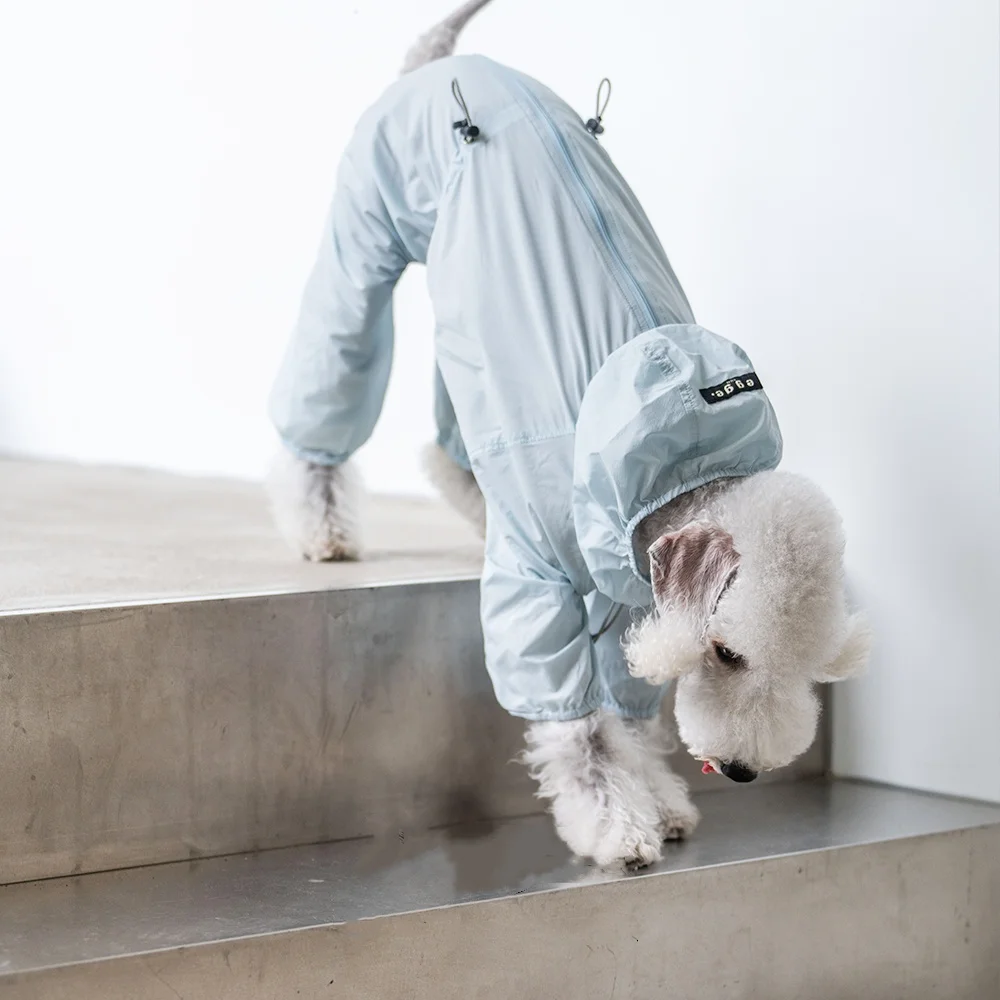 UPF50+ Traje de piel ligera para Bedlington Abrigo con capucha de verano transpirable y delgado protector solar para galgo italiano Mid Dogs Chaqueta a prueba de viento - imagen 3