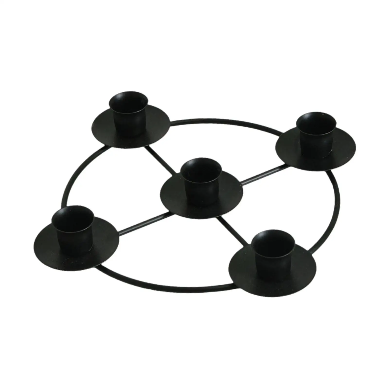 Advent Wreath Ring Iron Candle Holder European Centerpiece Metal Candlesticks for Christmas Table Decor Home Advent Wreath Ring Iron Candle Holder European Centerpiece Metal Candlesticks for Christmas Table Decor Home