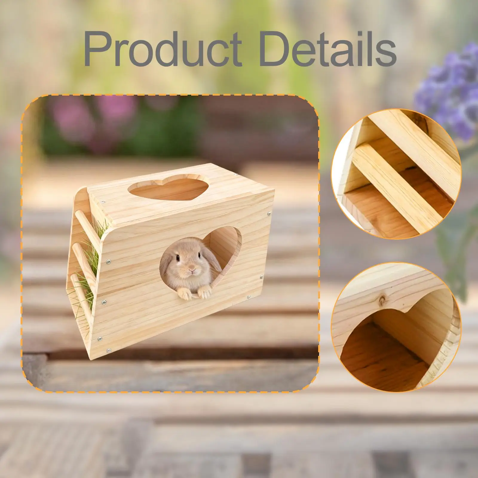 Alimentador de heno con bordes lisos, fácil de instalar, accesorio para administrador de alimentos, estación de alimentación para mascotas, dispensador de estante de césped - imagen 5