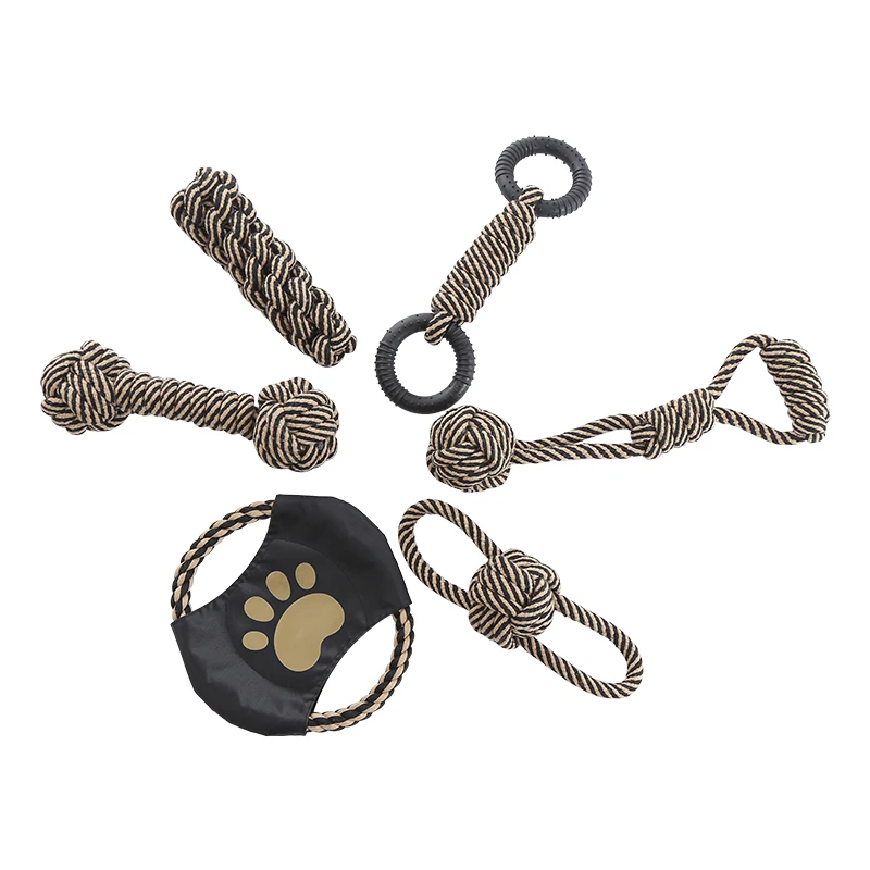 Juguete para perros de cuerda de algodón, adecuado para razas de perros pequeños y medianos, interactivo, molido y entrenamiento. - imagen 4