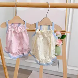 Vestido con volantes y encaje para perros pequeños