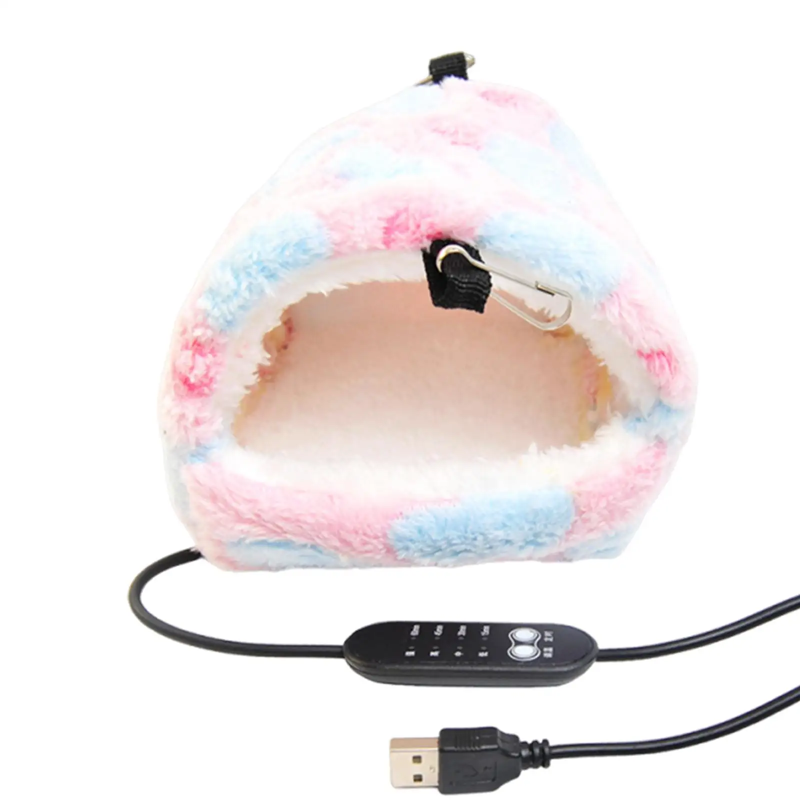 Casa de hámster alimentada por USB, cama suave cálida de invierno para conejillo de indias, ardilla, Chinchilla, conejito, nido de animales pequeños - imagen 5