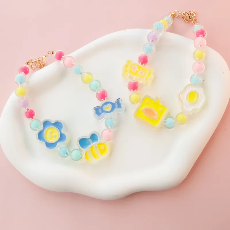 1 unidad Macron Color Collar para mascotas elasticidad ajustable Collar para perro fresa conejo oso primavera flores accesorios para cachorro gato - imagen 5