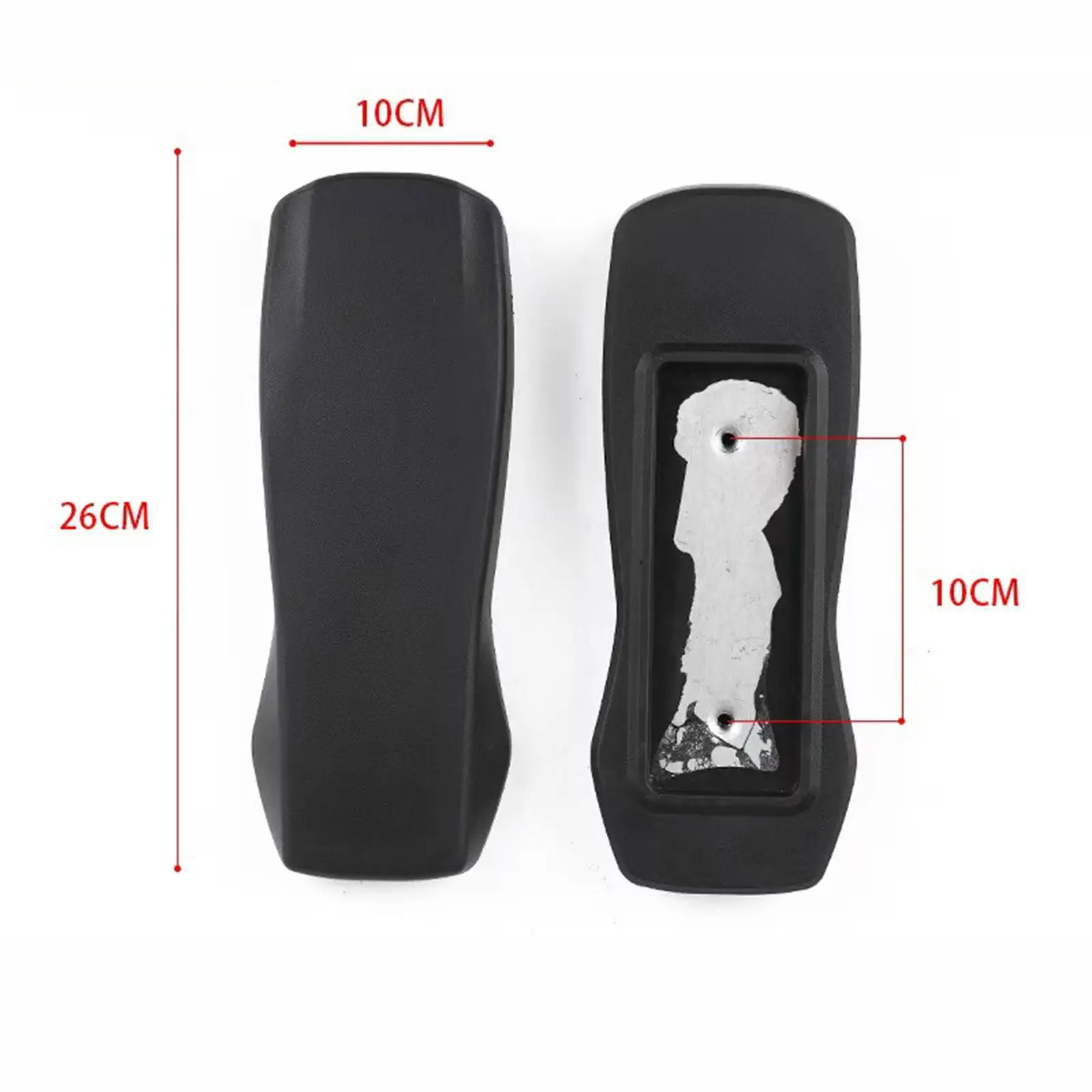 2Pcs Office Chair Armrest Arm Pads Caps PU Leather Universal with Mounting Holes Comfortable Spare Parts Office Chair Arm Rest