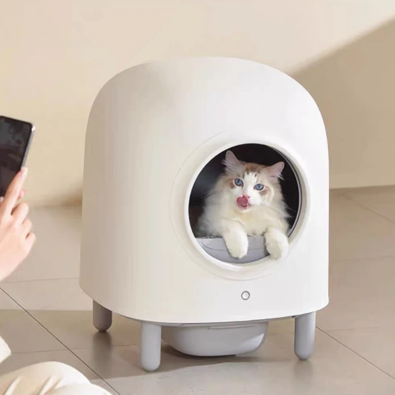 Caja de arena automática para gatos, caja de arena para gatos de gran espacio, completamente cerrada, inodoro para gatos, desodorización, inodoros para mascotas, suministros de productos - imagen 5