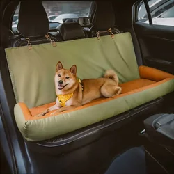 Funda impermeable para asiento de coche para perros, nido de viaje para mascotas, alfombrilla para coche, cestas antisuciedad para gatos, cama para perros medianos y pequeños, para asiento de coche, invierno