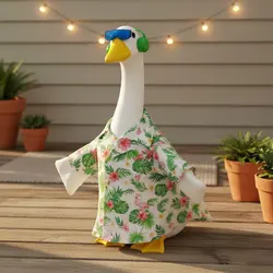 Camisa hawaiana para gatos y perros con estampado de flamencos