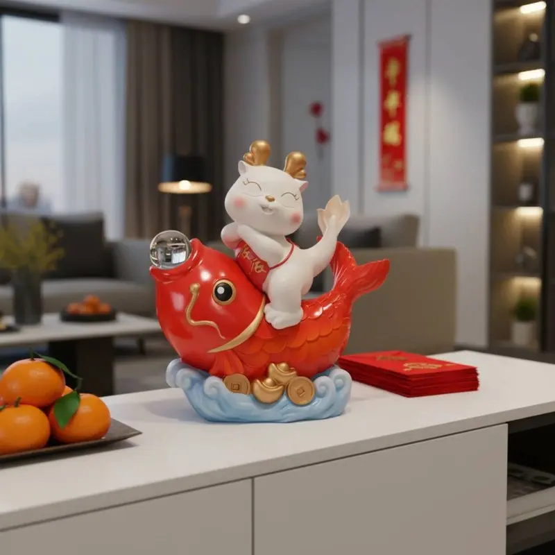 Figura koi de cristal decoración hogar para gatos y perros - imagen 3