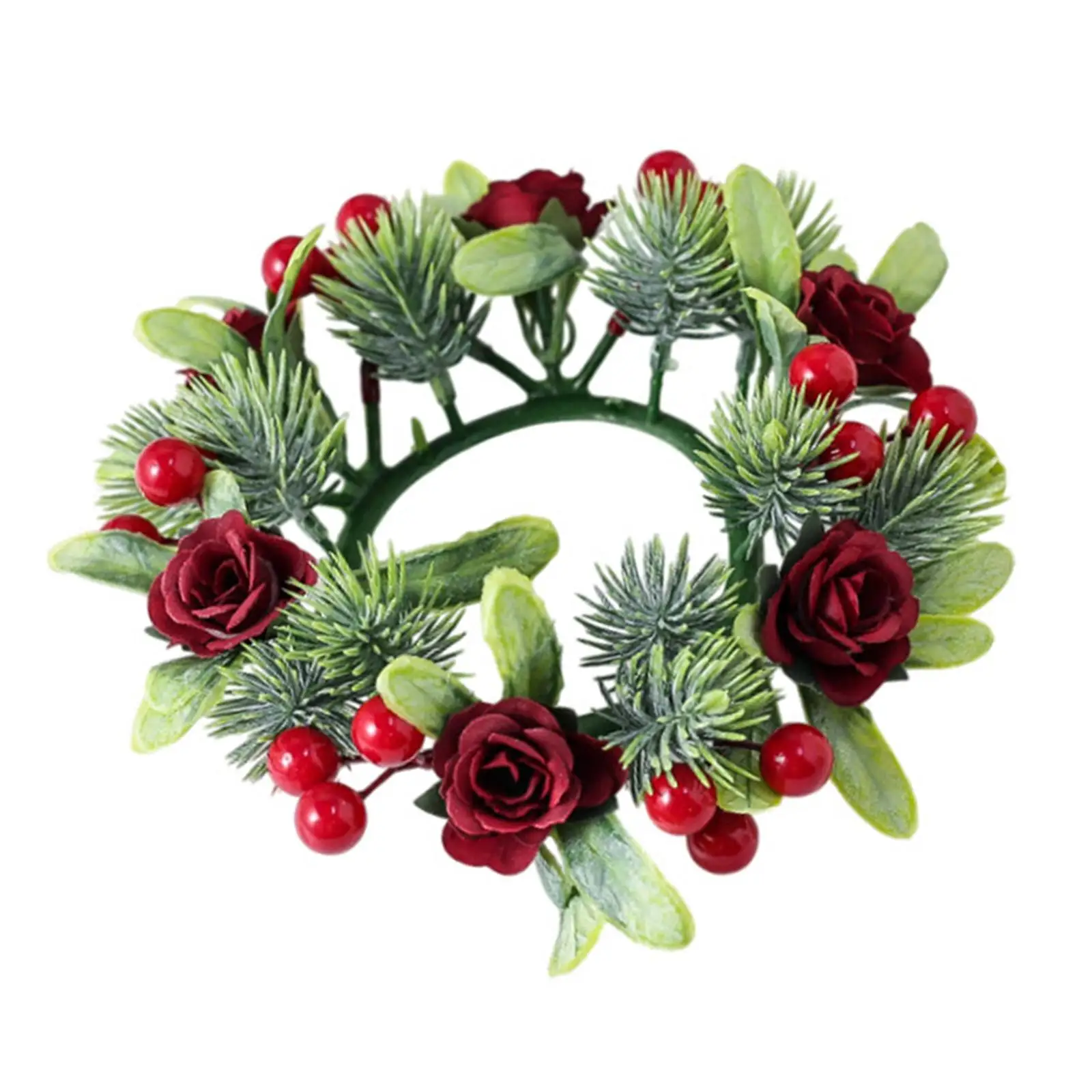 Portavelas navideño para pilares, anillo Floral festivo, corona navideña, gabinete de cocina, corona para silla, decoración de dormitorio de cumpleaños - imagen 3