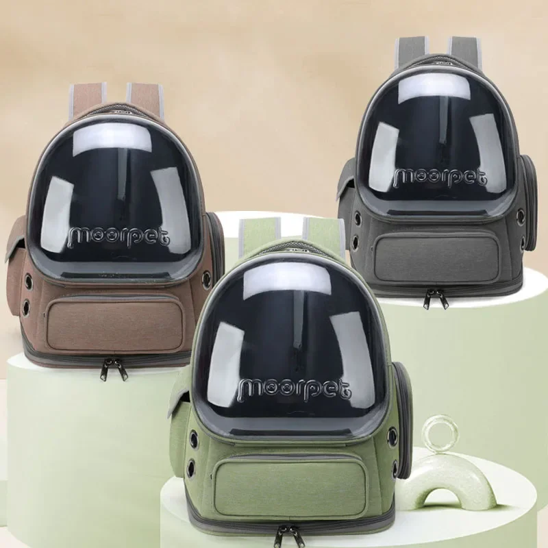 Bolsa transportadora transparente para mascotas, bolso de viaje al aire libre para gatos, mochila con cápsula espacial, bolso de hombro doble transpirable para perros y gatos - imagen 4