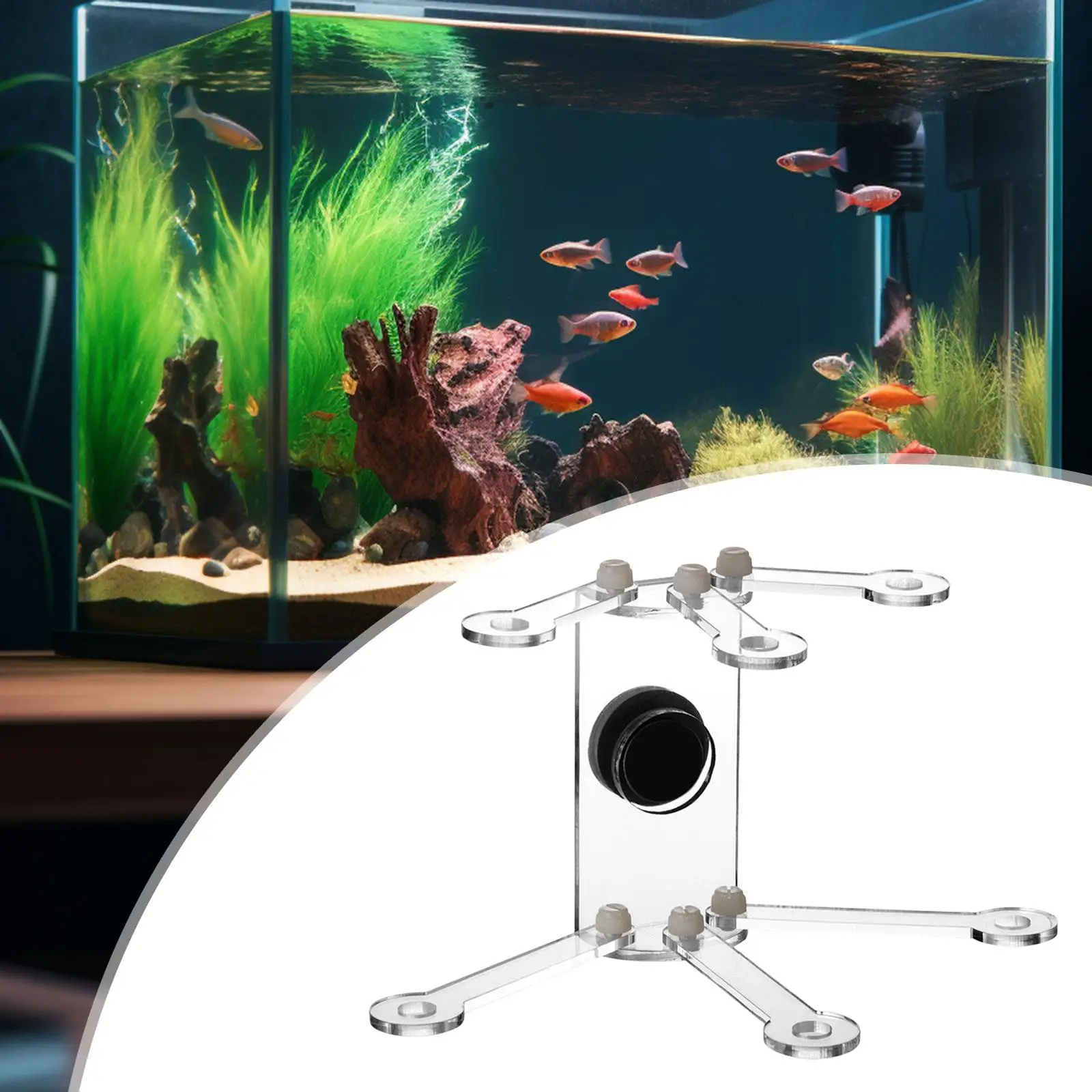 Aquarium Coral Rack 6 Claw Clear 180 Degree Coral Rock Plug Aquarium Supplies