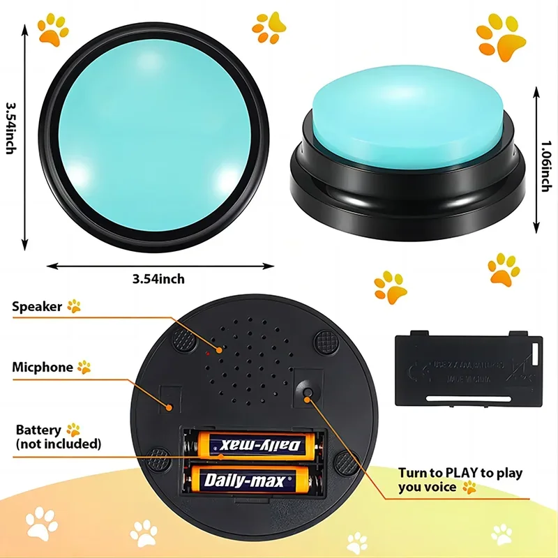 Juguete parlante grabable para perros – entrenamiento y diversión - imagen 3