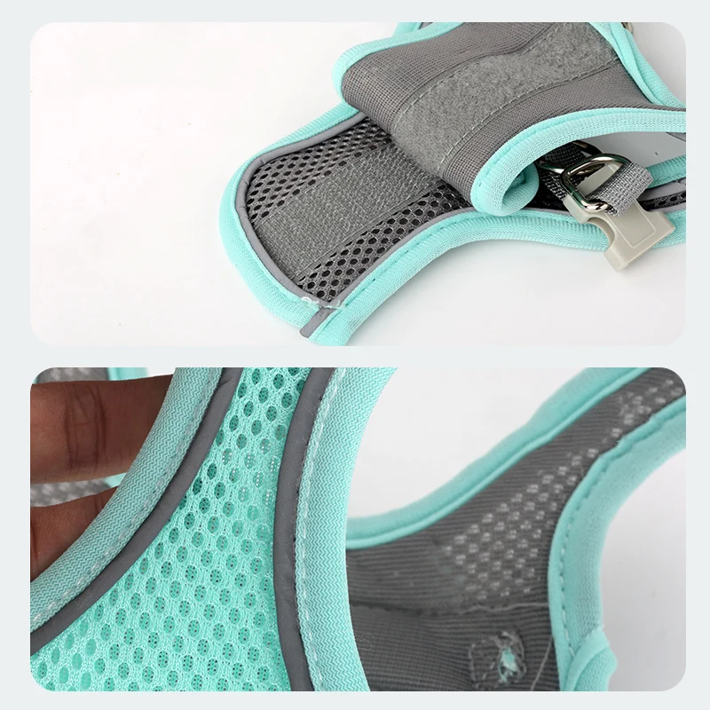 Chaleco transpirable para perros para mascotas, faja pectoral, correas traseras, previene el ruptura, exclusivo para uso en exteriores, reflexión nocturna ajustable - imagen 5