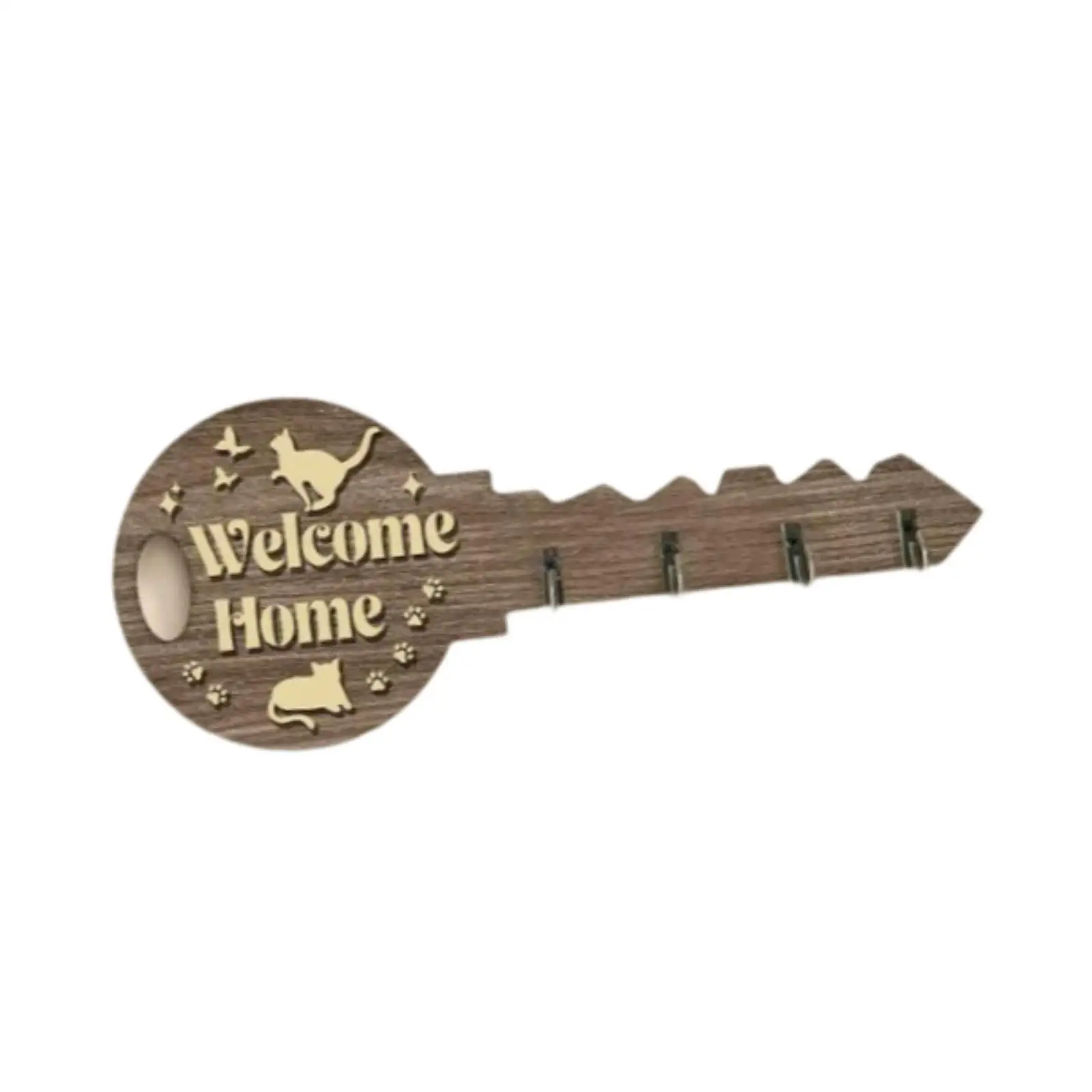 Wooden Wall Key Holder Wall Mounting Decorative Wood Key Hanger Key Rack Entryway Organizer for Office Doorway Hallway Entryway