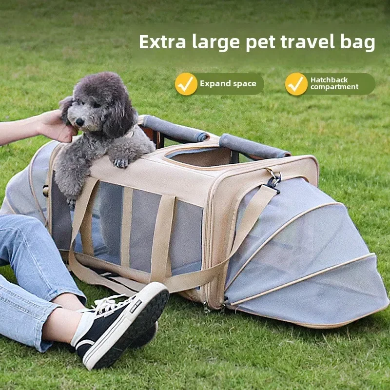 Bolsas de gran tamaño para gatos, bolsos de expansión portátiles para salir, dos gatos, aislamiento de hatchback, bolsa extraíble para mascotas, transportador plegable para mascotas - imagen 2