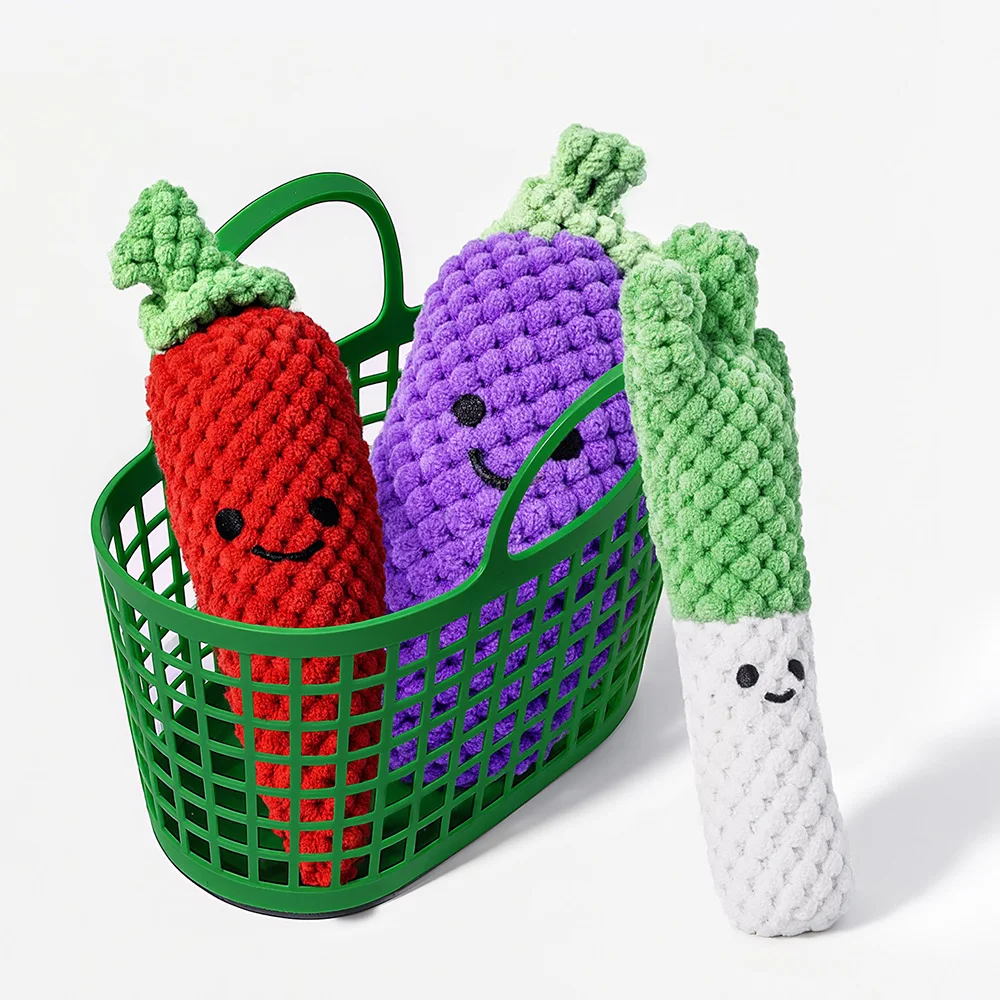 Juguete de peluche para perros con brócoli, juguete para masticar chirriante para perros grandes y corgis, juguete complementario para aliviar el aburrimiento, suministros de dentición molares para mascotas - imagen 3