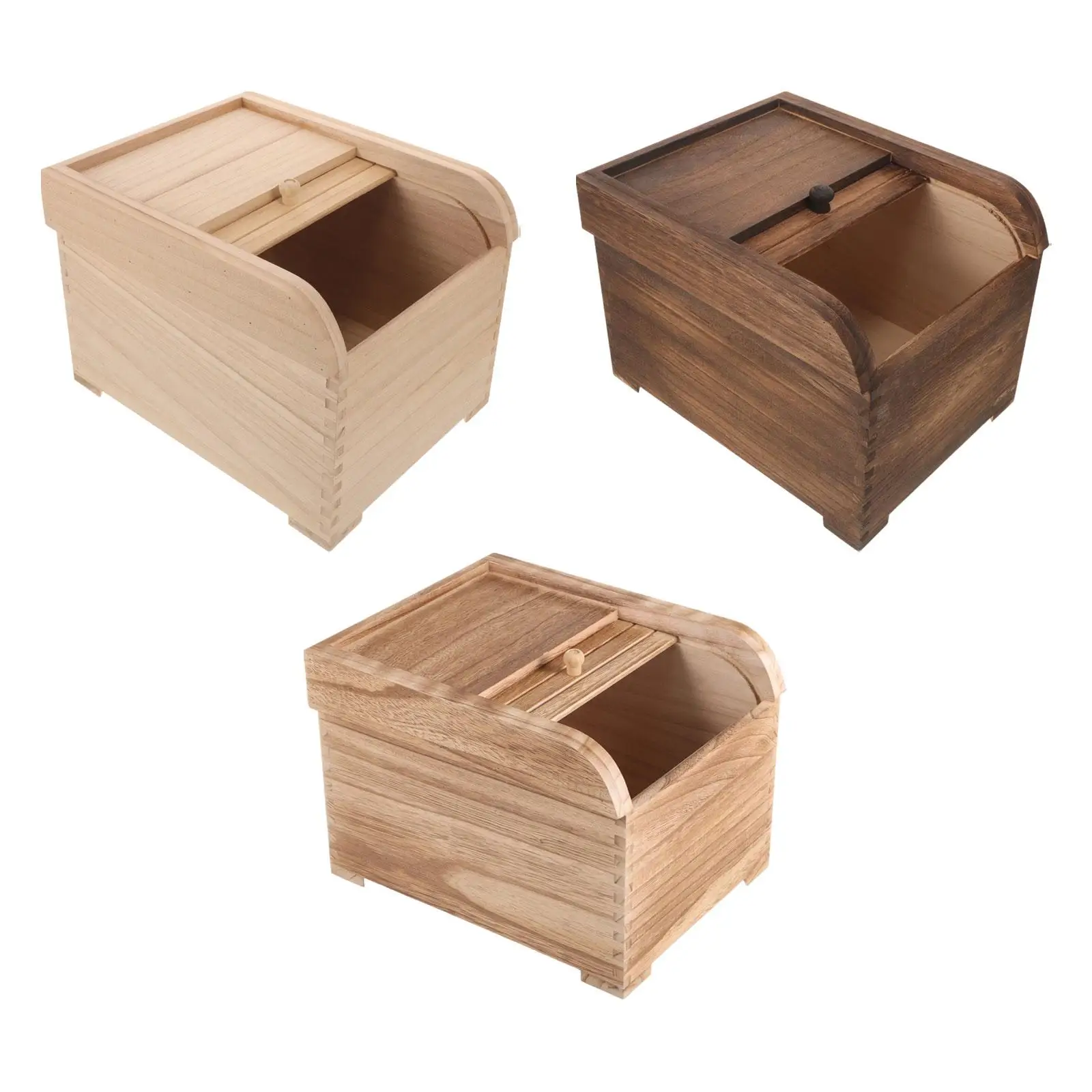 Rice Storage Container Dry Storage Rice Container Box Rice Dispenser Wood Food Container for Cereal Grains Flour Beans Rice