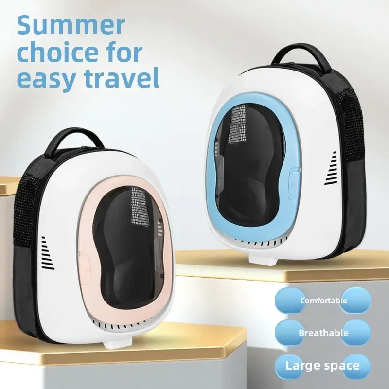 Bolsa para gatos para salir, cápsula espacial portátil, mochila escolar transpirable de gran capacidad, mochila de viaje para gatos, bolso para mascotas - imagen 3