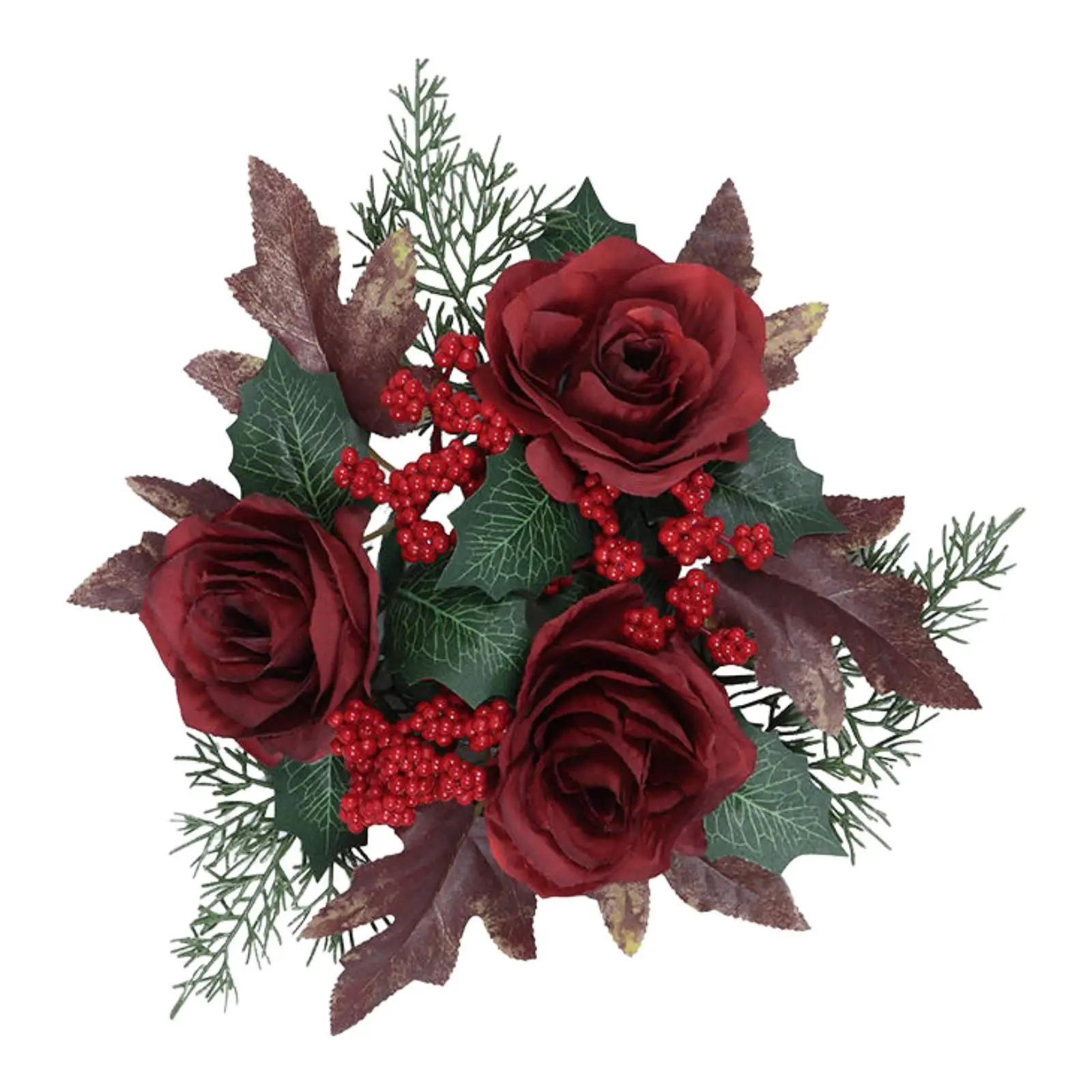 Christmas Candle Ring Wreath Home Weeding Ornament Candlestick Holder Artificial Rose Flower for Farmhouse Dining Table Holiday Christmas Candle Ring Wreath Home Weeding Ornament Candlestick Holder Artificial Rose Flower for Farmhouse Dining Table Holiday