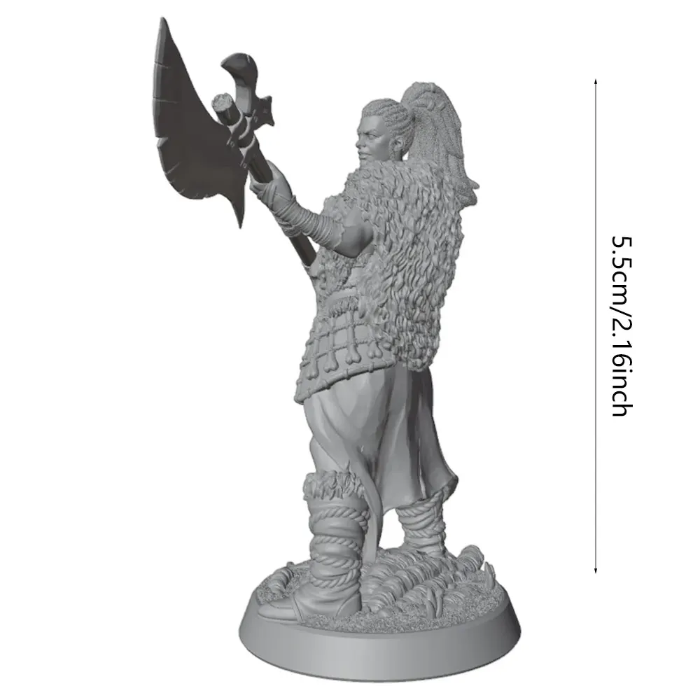 Juguete figura guerrero tribal sin pintar para dioramas gatos-perros - imagen 5