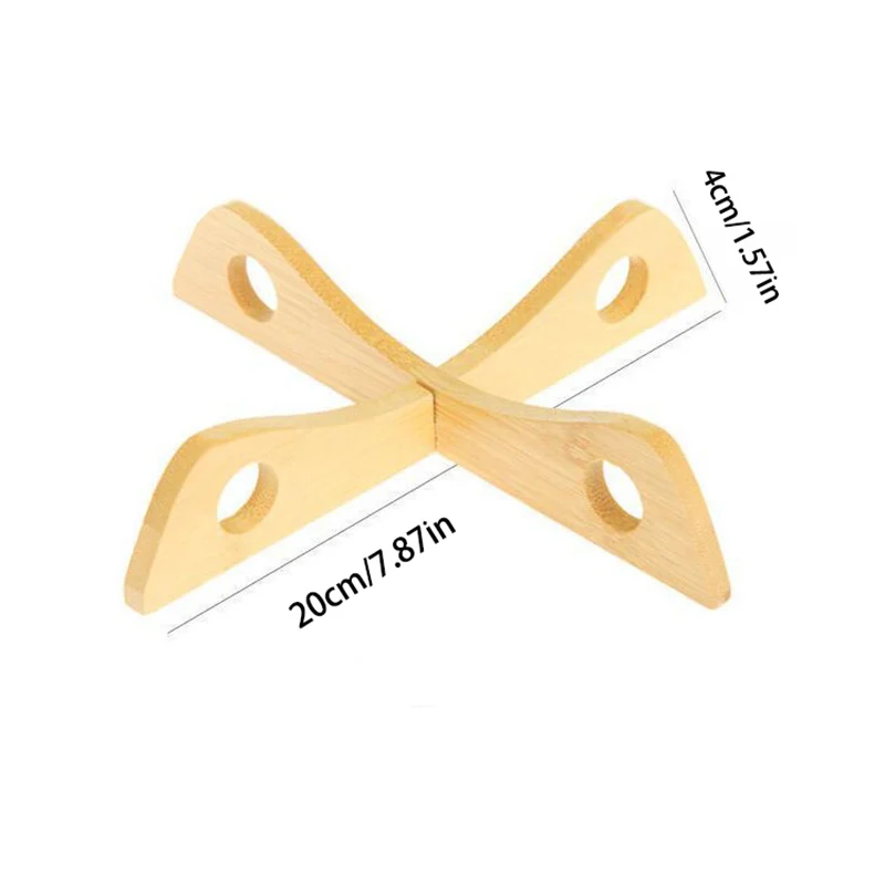 Tapete de mesa de vapor anticalor, soporte de bandeja cruzada, tapete de mesa extraíble de madera, dispositivo de tapete de madera antideslizante para cocina del hogar - imagen 2