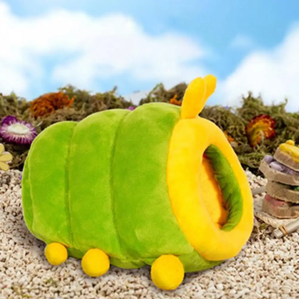 Bonito y exquisito nido de hámster de dibujos animados, casa de dormir suave y cálida para ardilla, escondite de conejillo de indias Ideal, suministros para mascotas - imagen 2