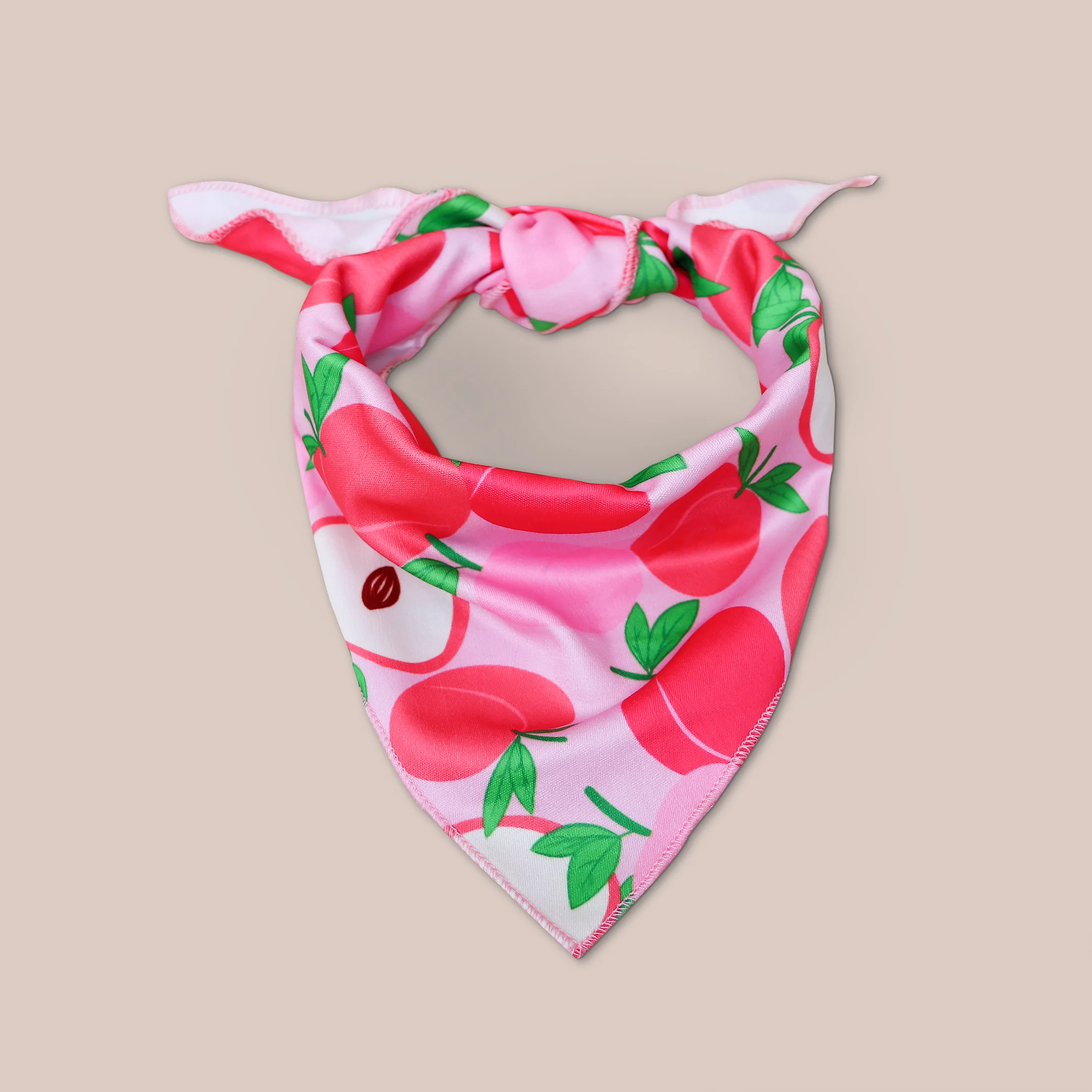 Bandana de frutas para perros, estampado de granada y melocotón, seda como bufanda ajustable para mascotas, lindas corbatas de verano para perros pequeños/medianos y gatos