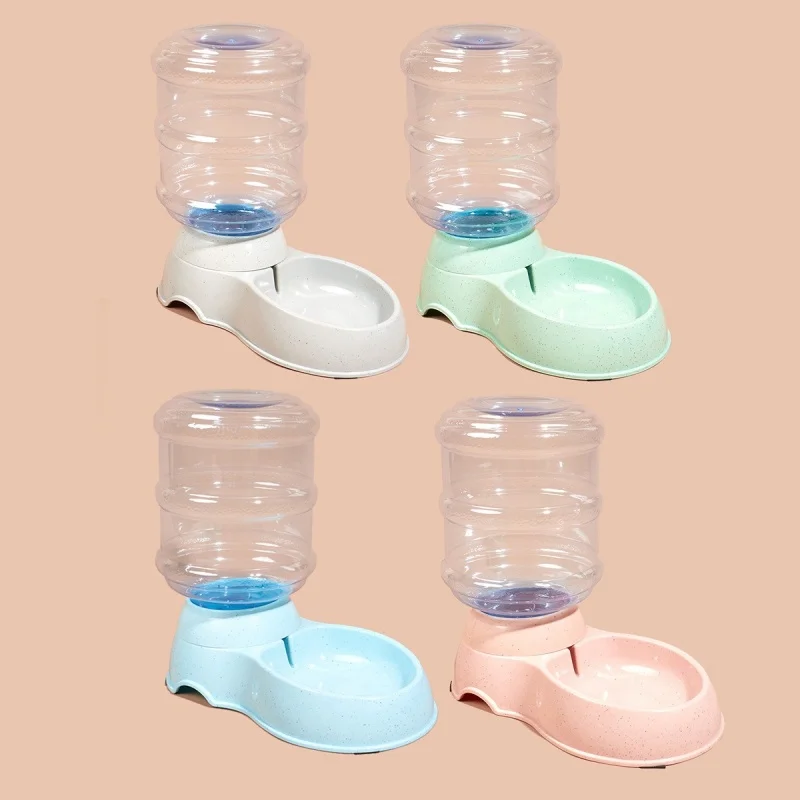 Dispensador de agua de gran capacidad para mascotas, alimentador automático de perros pequeños, tazón de comida, dispositivo de botella de bebida de simulación, suministros para mascotas, 3,8 l - imagen 5