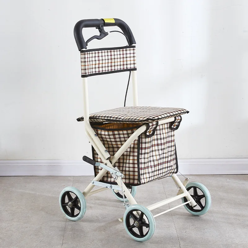 Carrito plegable con ruedas para accesorios de gato y perro