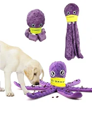 Peluche puzzle pulpo para perros – Juguete interactivo mordedor