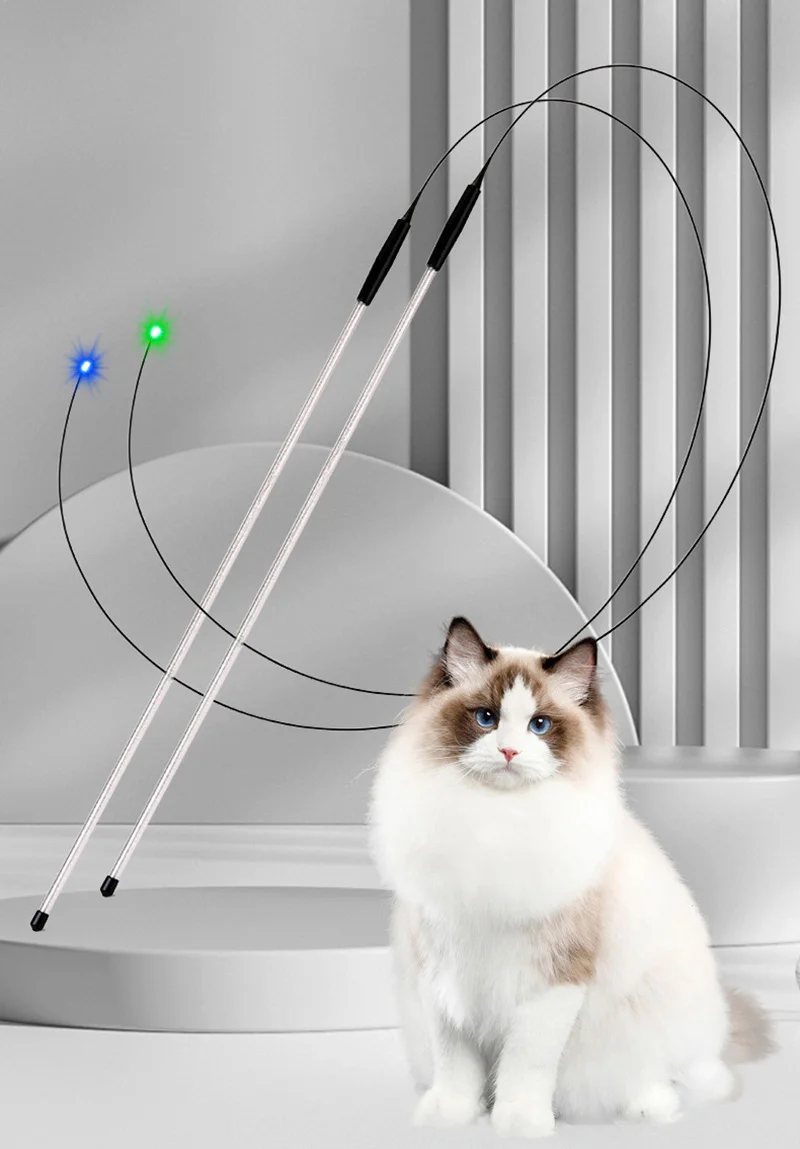 Varita LED para gatos con punta luminosa activada