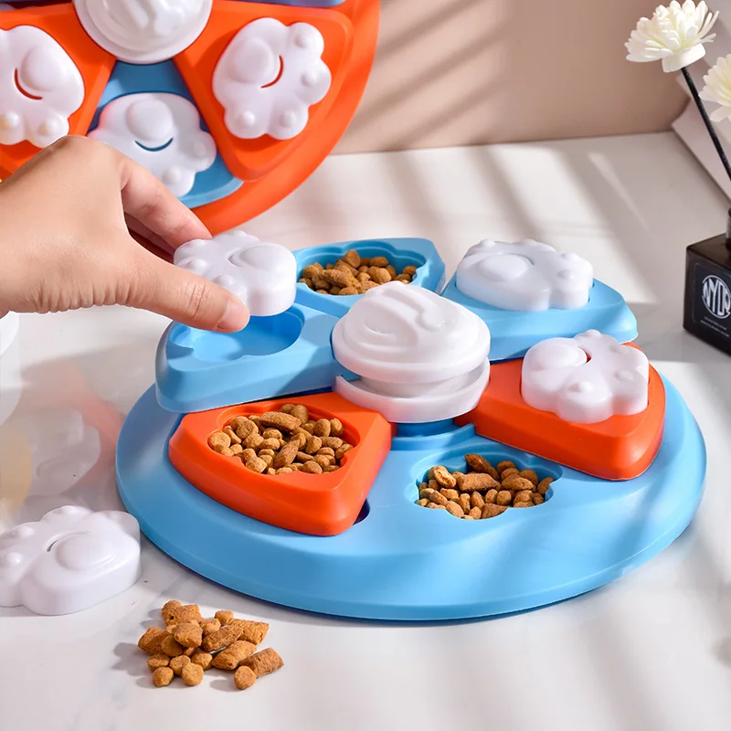 Nuevos juguetes para mascotas, tocadiscos educativos para perros, juguetes divertidos con fugas, entrenamiento de alimentos y aburrimiento lento, productos redondos para mascotas