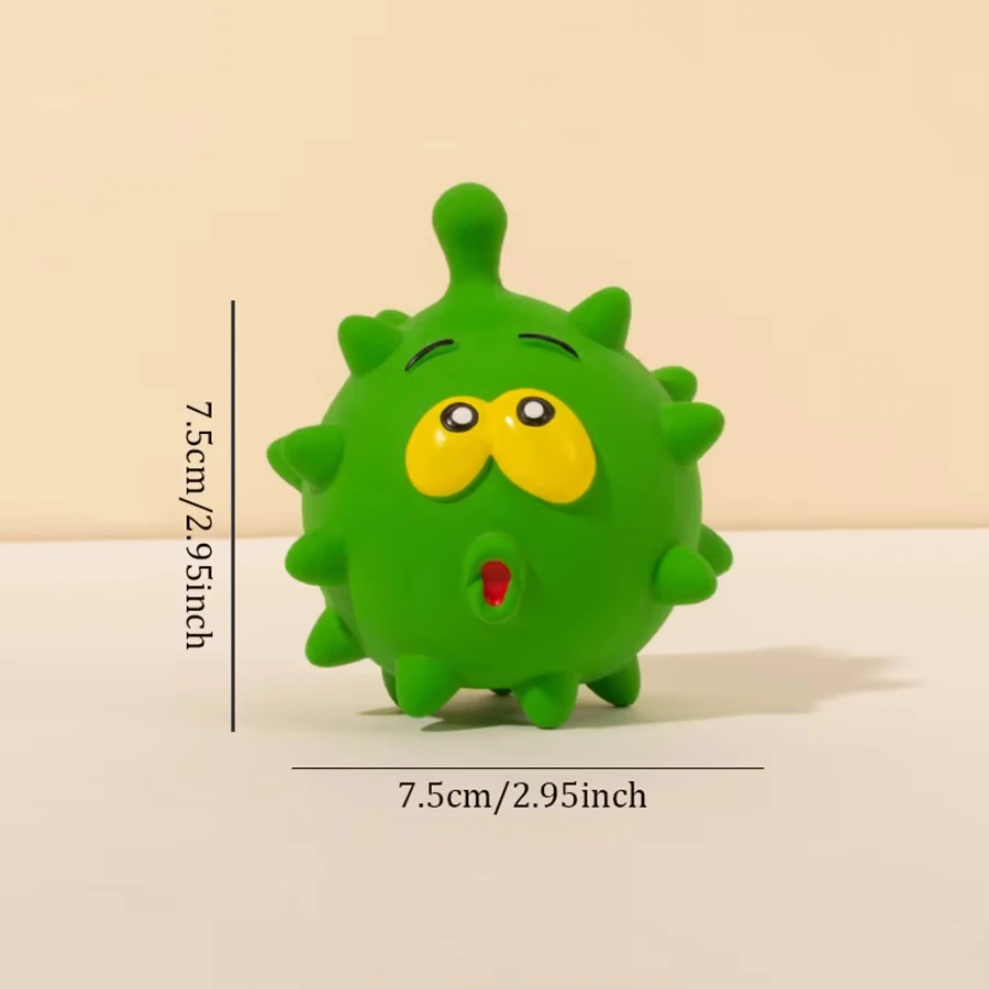 Juguete interactivo para masticar para perros, juguete chirriante para cachorros, resistente a mordeduras, juguete de limpieza dental con espinas, juguetes molares para masticar, suministros para perros - imagen 2