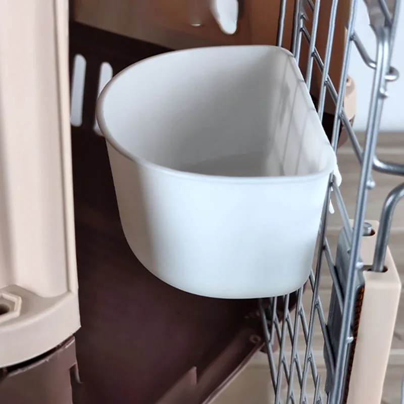 Cuenco para alimentación de perro y gato, jaula pequeña para mascotas, tazón de agua para beber con gancho, seguro, no tóxico, duradero, suministros ovalados para mascotas - imagen 2
